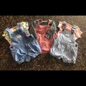 Carters Baby Overalls Lot